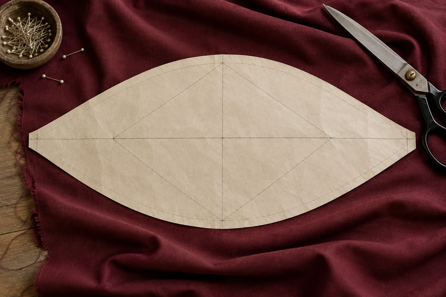 Gusset pattern drafting study